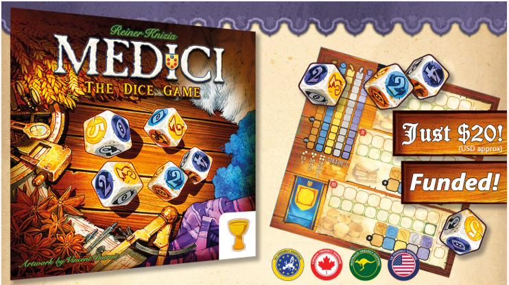 Read more about the article Medici: The Dice Game – by Reiner Knizia – on KickStarter!